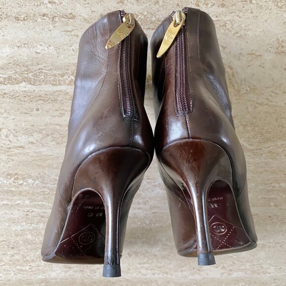 Vintage Chanel Mesh CC Ankle Boots - Picture 8 of 9